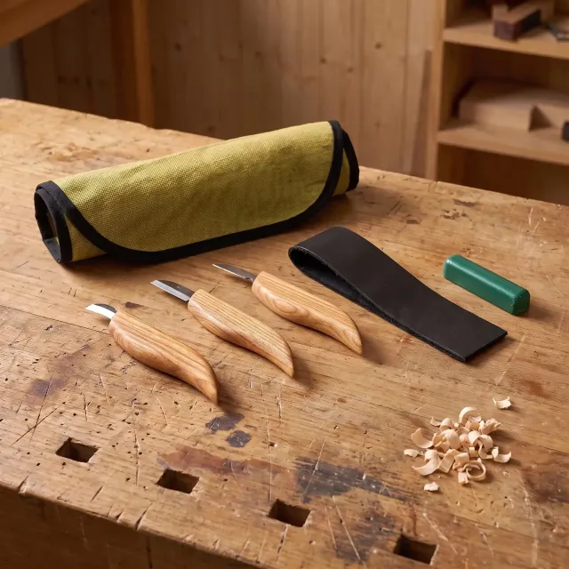 BeaverCraft S06 snittesæt 3 knive chip carving