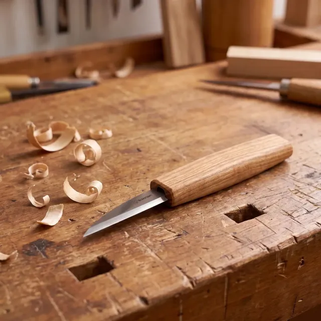 BeaverCraft C14 bænk snittekniv 60 mm klinge blødt træ