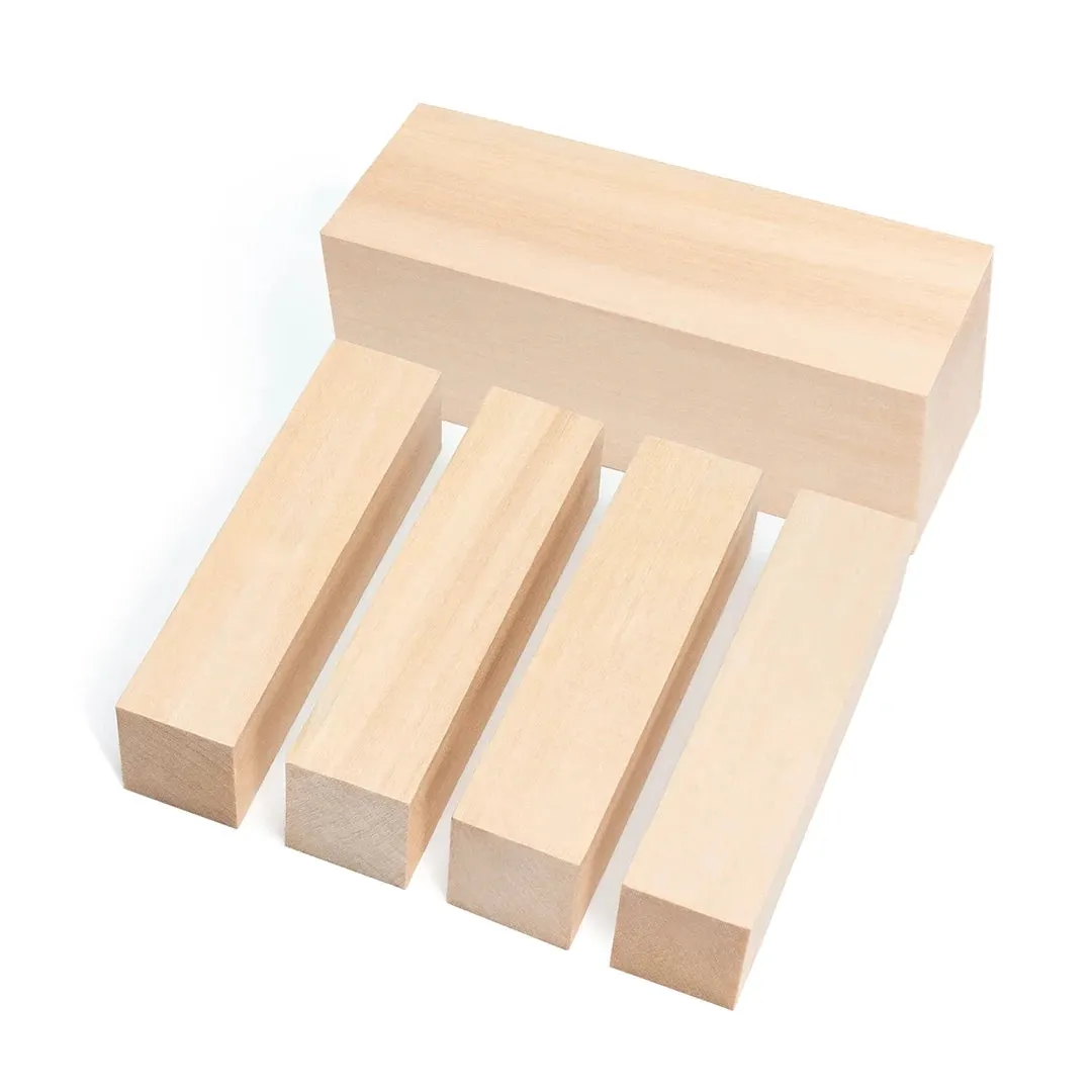 BeaverCraft lindetræ snitteblokke 5 stk basswood