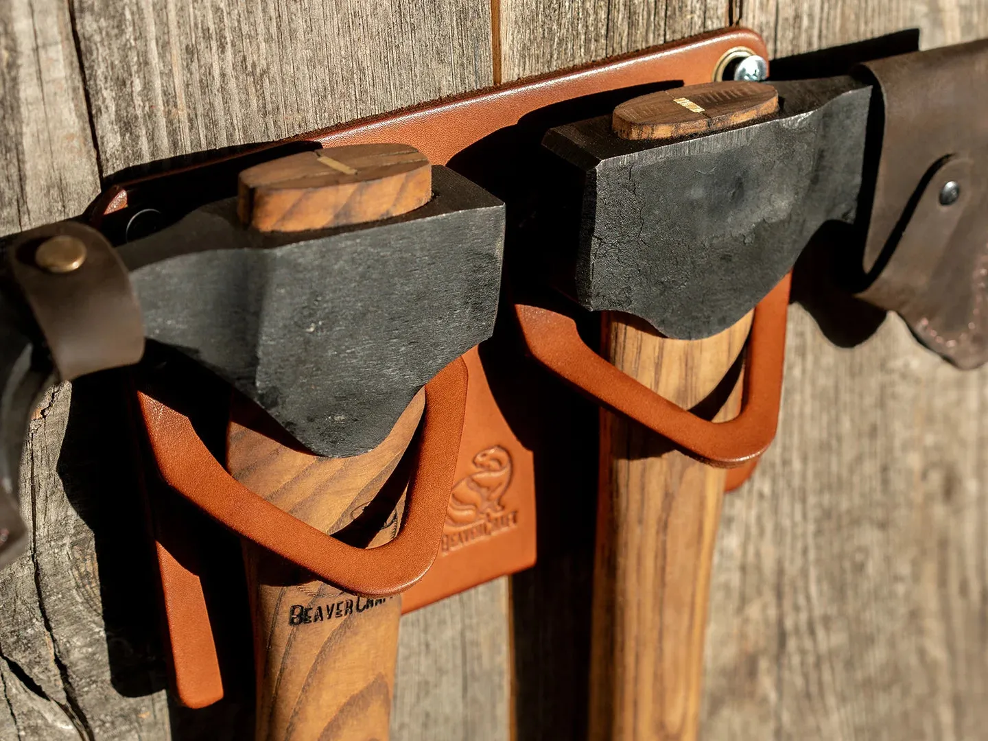 BeaverCraft Dual-Tool værktøjsholder læder lysebrun