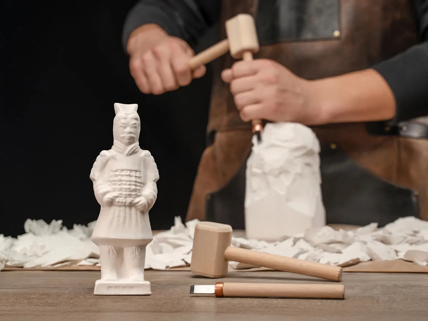 BeaverCraft Terracotta Warrior skulptursæt gipsblok