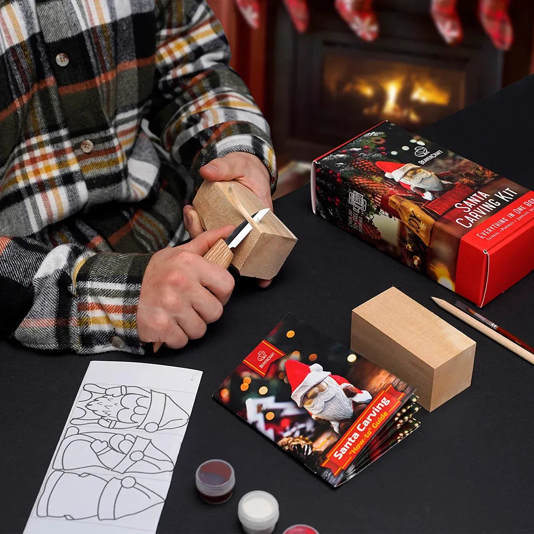 BeaverCraft DIY06 julemand skæresæt træ med maling
