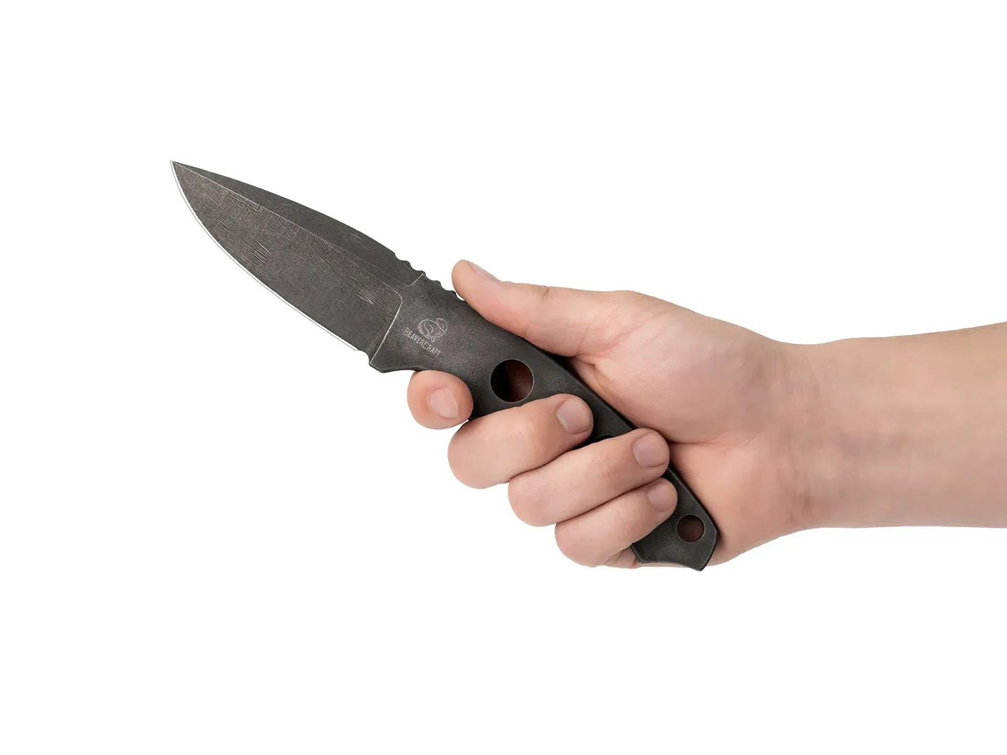 BeaverCraft SNK2 skeletkniv med læderskede 1066 stål