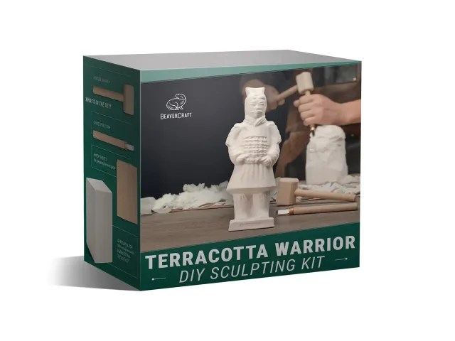 BeaverCraft Terracotta Warrior skulptursæt gipsblok