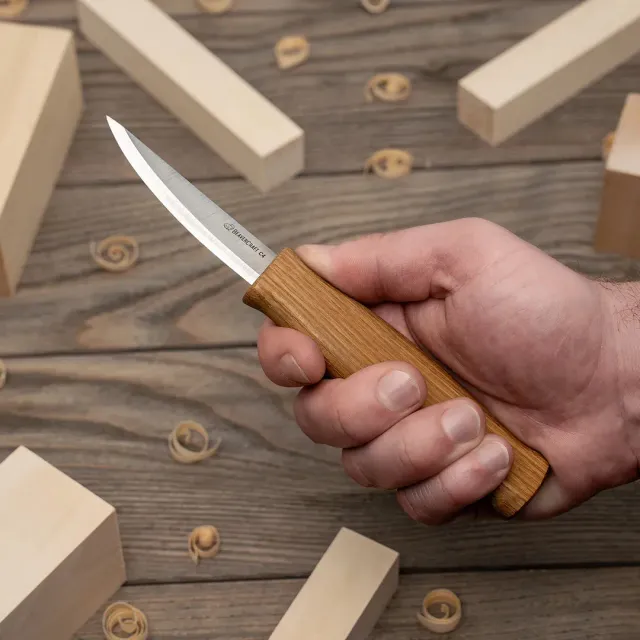 BeaverCraft C4 sloyd snittekniv lang klinge grovarbejde