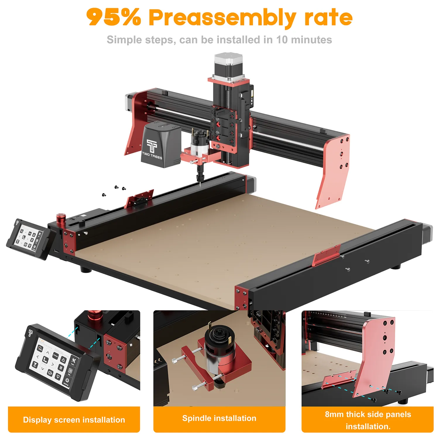 Two Trees TTC450 Pro CNC fræser TC20 4. akse 500W
