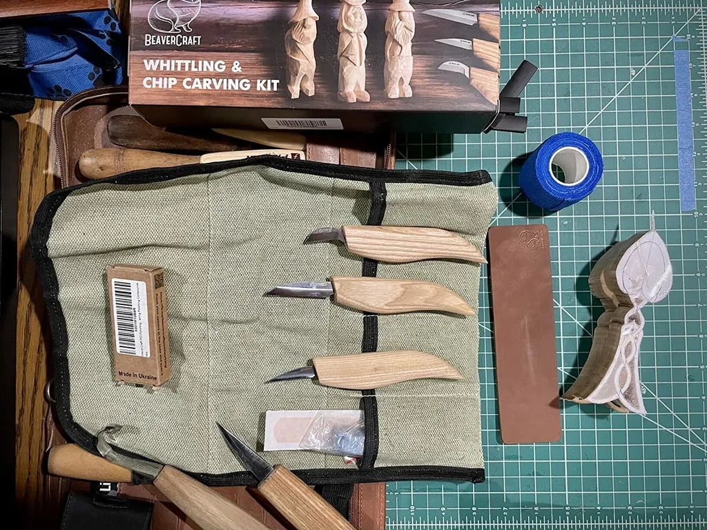 BeaverCraft S06 snittesæt 3 knive chip carving