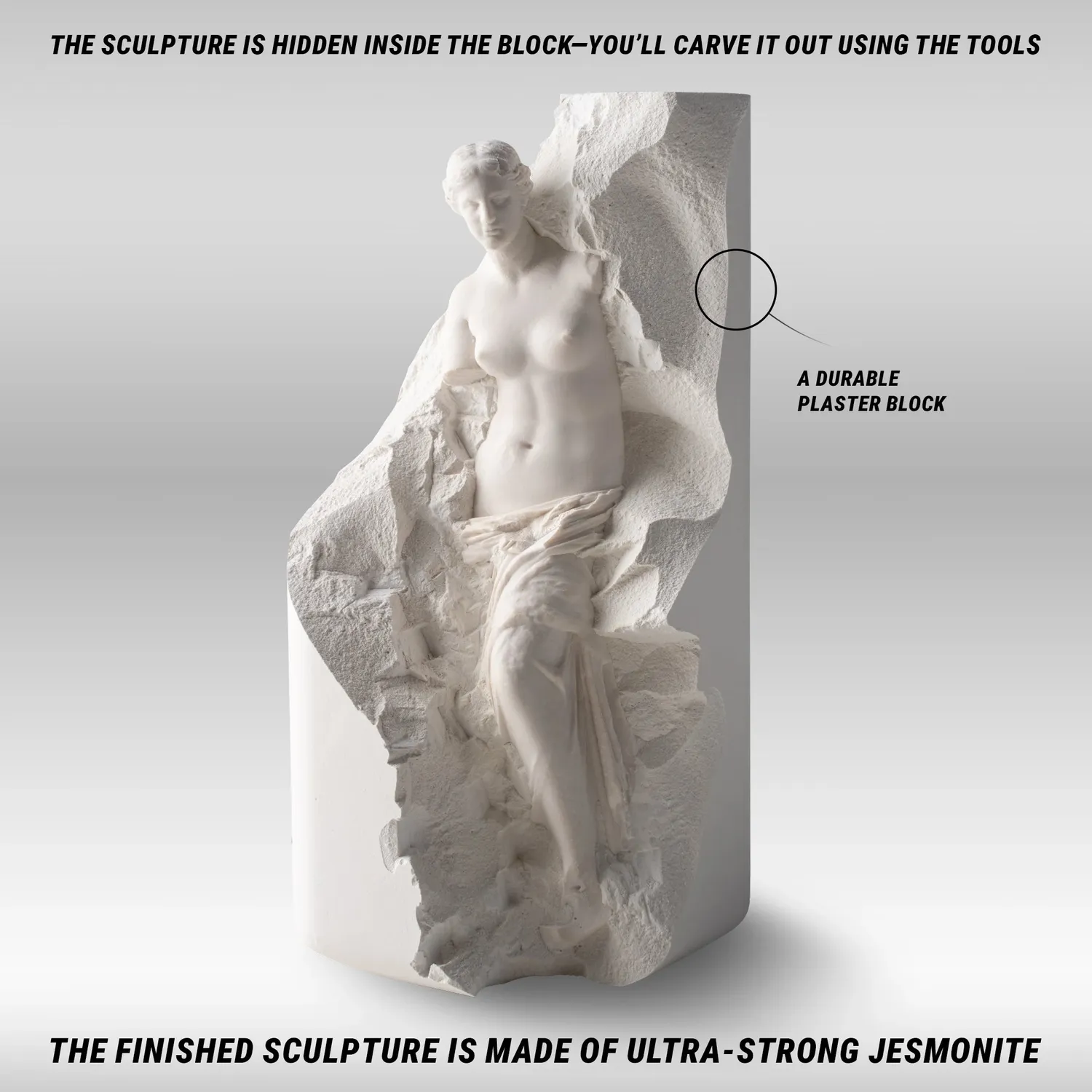 BeaverCraft Venus de Milo skulptursæt gipsblok figur