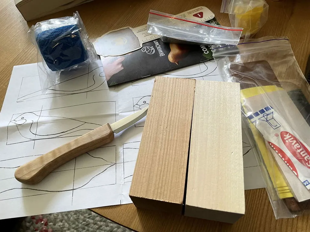 BeaverCraft DIY01 snittekit træfugl Standard kirsebær