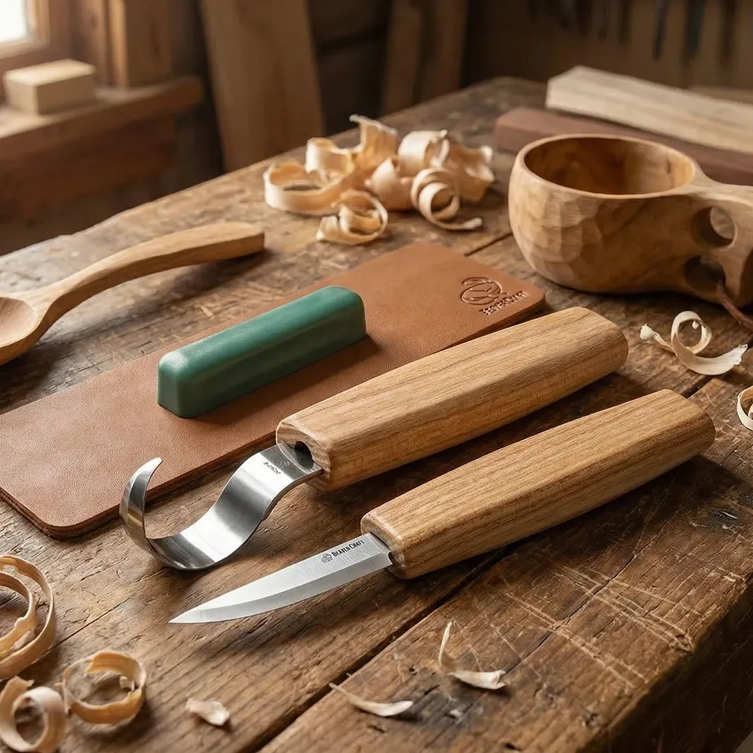 BeaverCraft S01 skesæt 2 dele starter 1066 stål