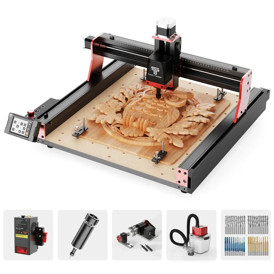 Two Trees TTC450 Pro CNC fræser bundt laser 4-akse