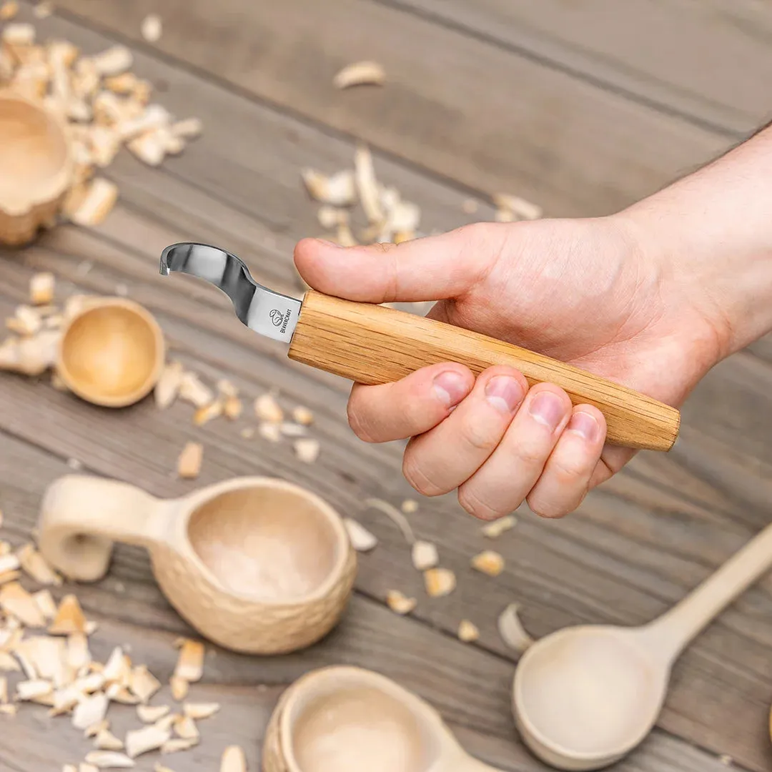 BeaverCraft SK1 Oak ske-kniv 25 mm egetræskaft
