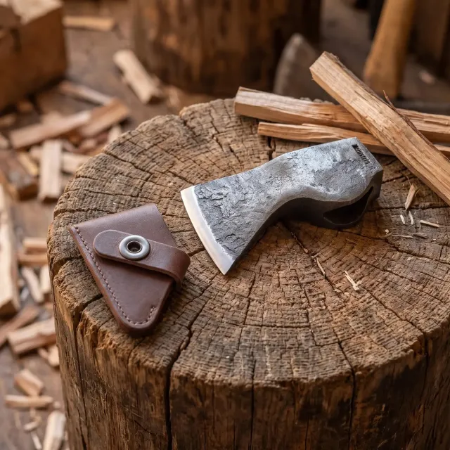 BeaverCraft AX1 øksehoved stål 0,6 kg inkl. skede