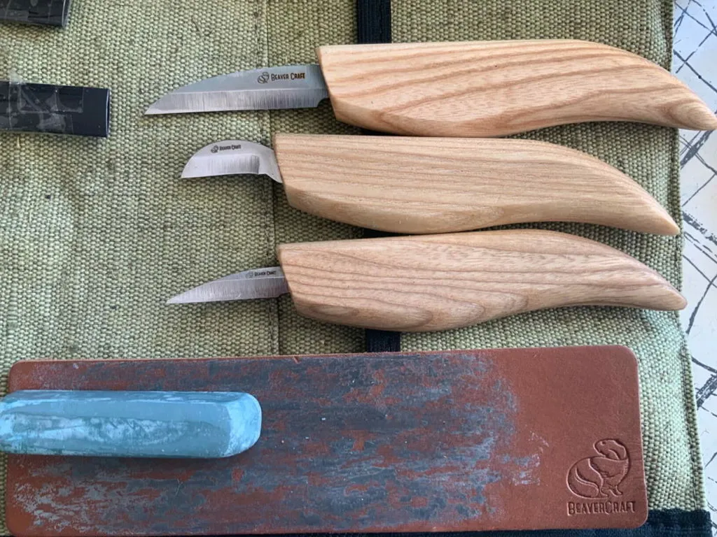 BeaverCraft S06 snittesæt 3 knive chip carving