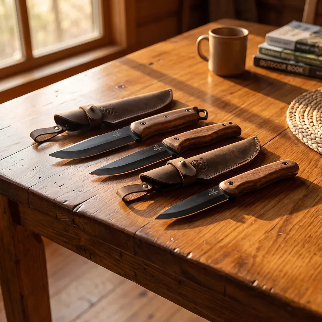 BeaverCraft BSH-X bushcraftknivsæt 3 stk kulstofstål