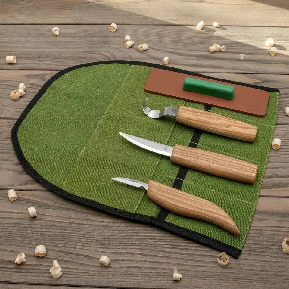 BeaverCraft S13 skesæt 3 knive i rulle
