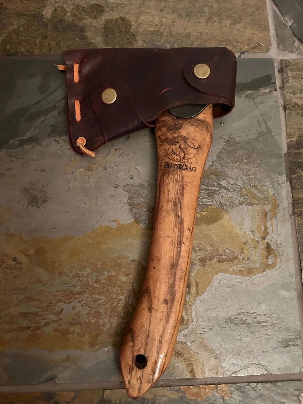 BeaverCraft AX1 snitteøkse bushcraftøkse med skede