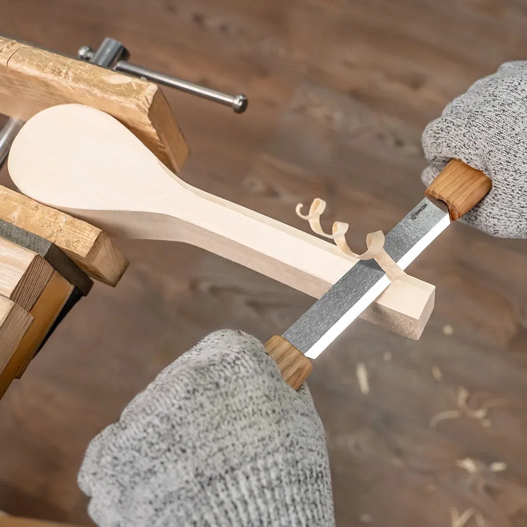 BeaverCraft trækkniv med læderskede kulstofstål