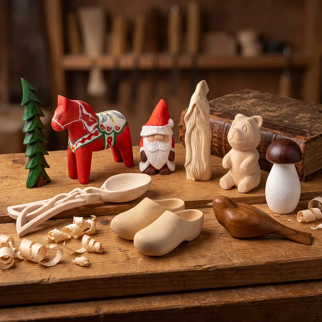 BeaverCraft snittesæt træ DIY 9 kits gave