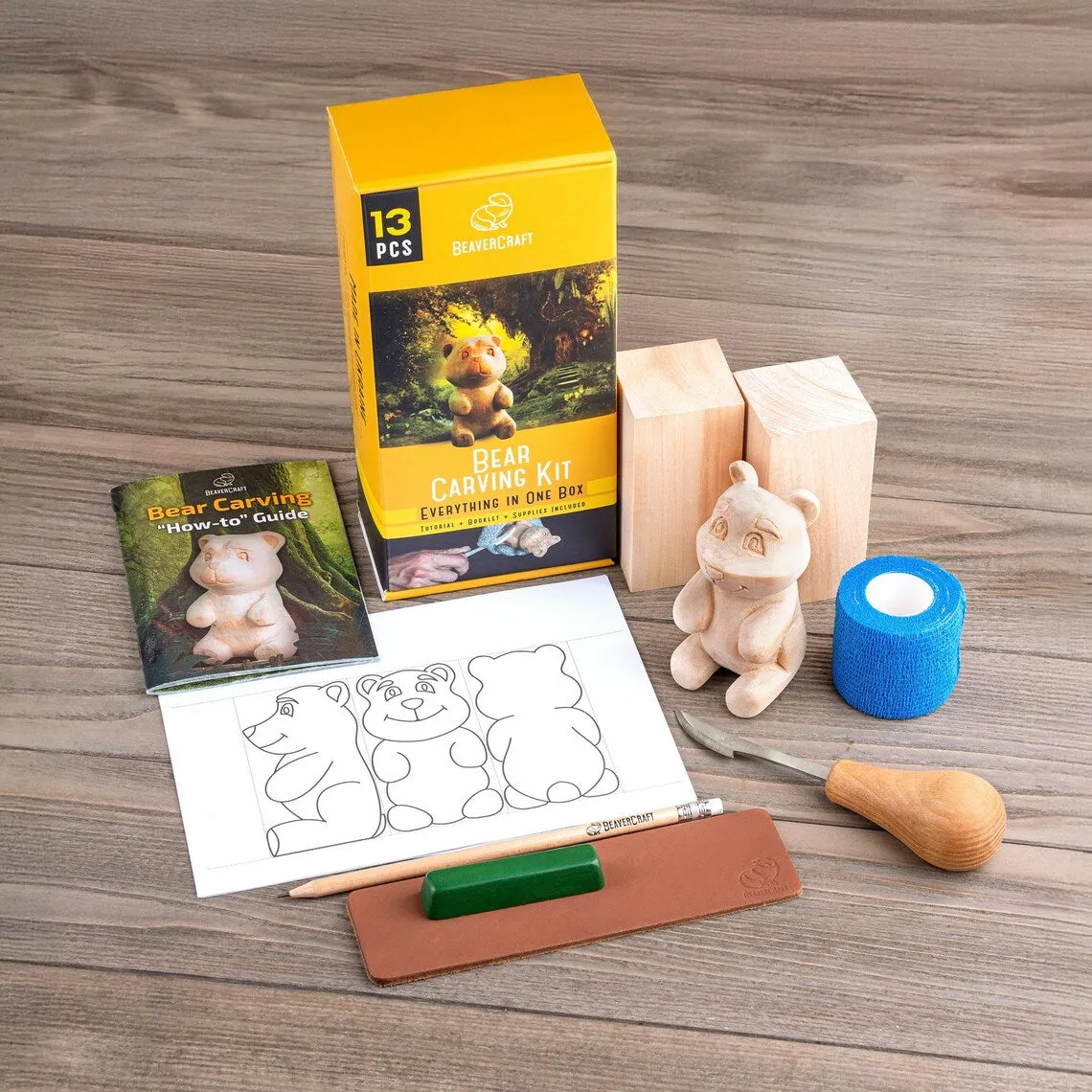 BeaverCraft Bird Bear fugl bjørn snittesæt bundle