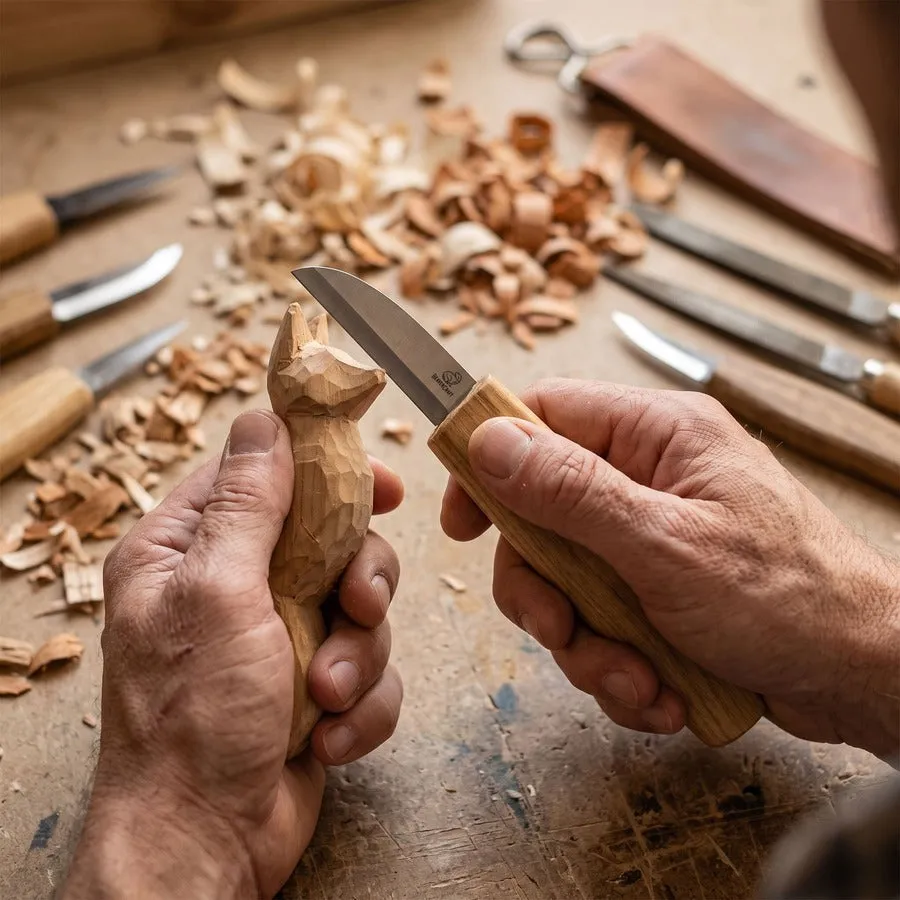 BeaverCraft C5 snittekniv 50 mm asketræskaft