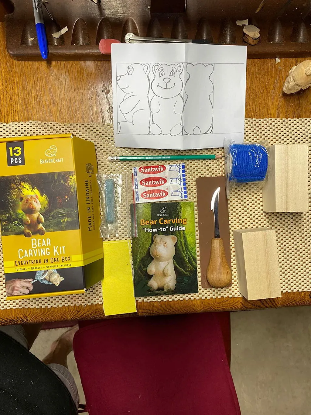 BeaverCraft DIY05 Bear snittesæt til begynder