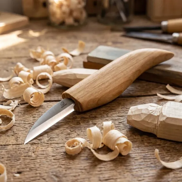 BeaverCraft C16 snittekniv grov asketræ stål