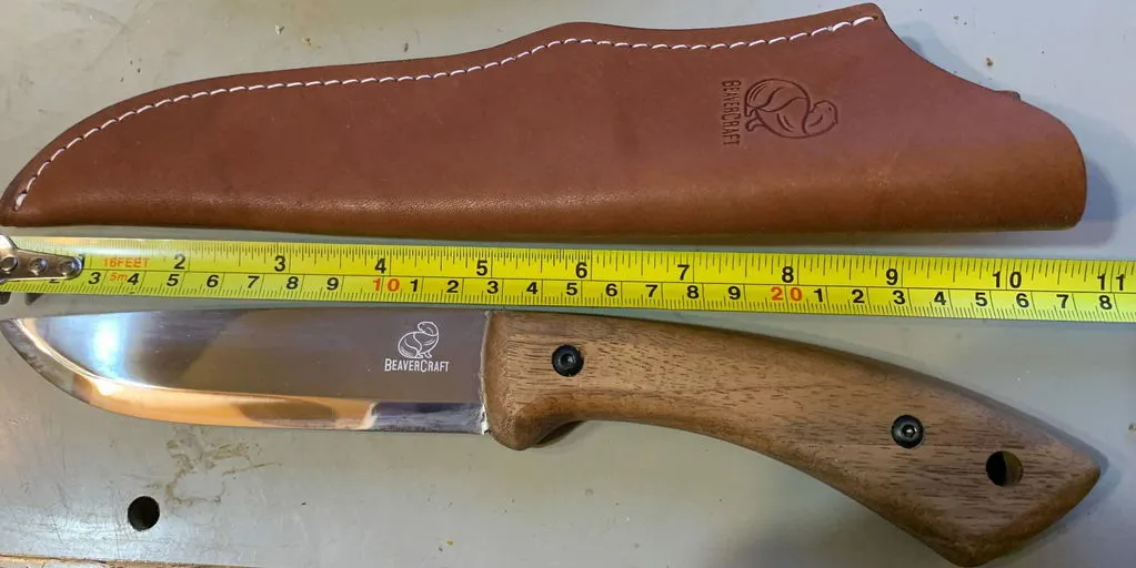 BeaverCraft BSH1 Dune bushcraftkniv højrehåndet valnød