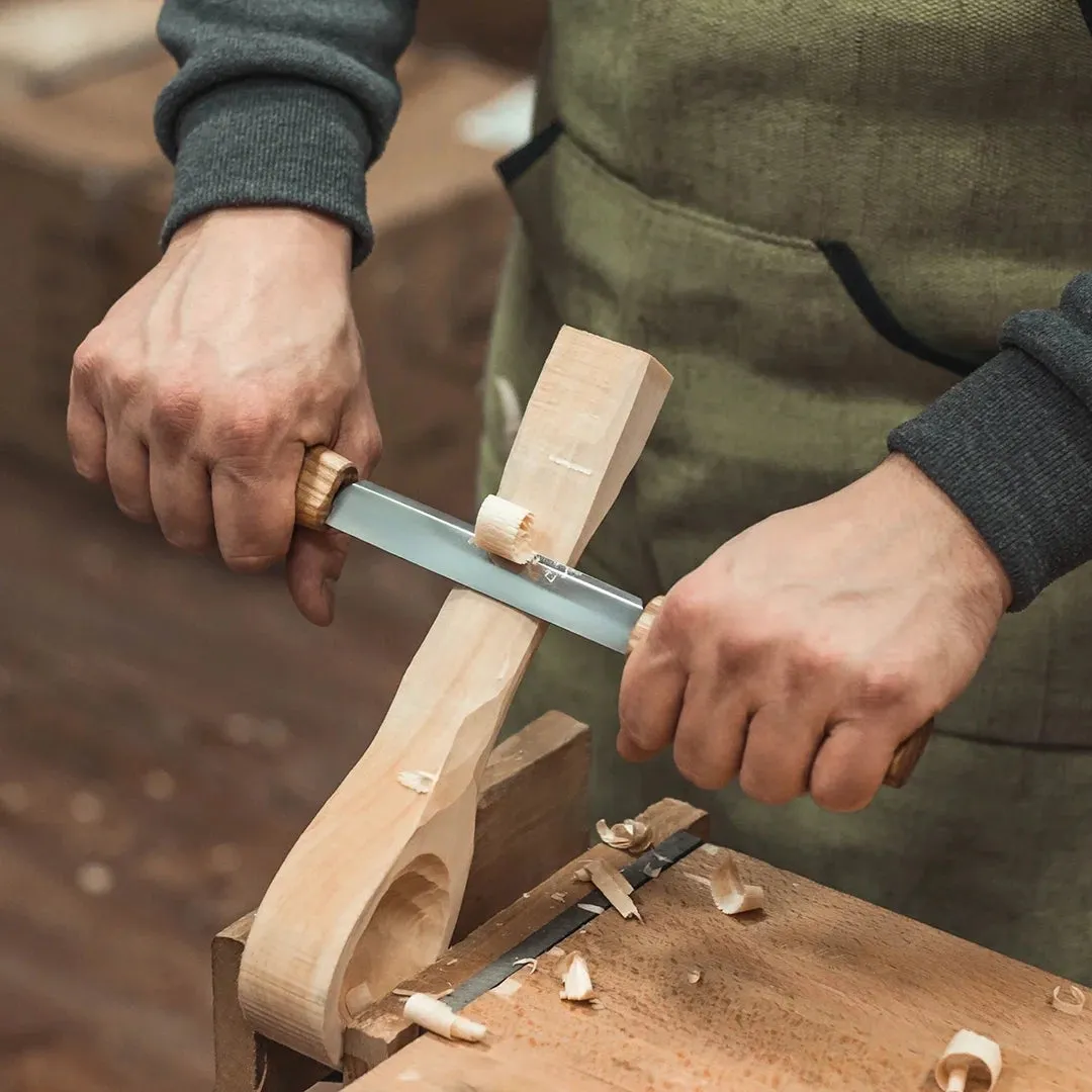 BeaverCraft trækkniv med læderskede kulstofstål
