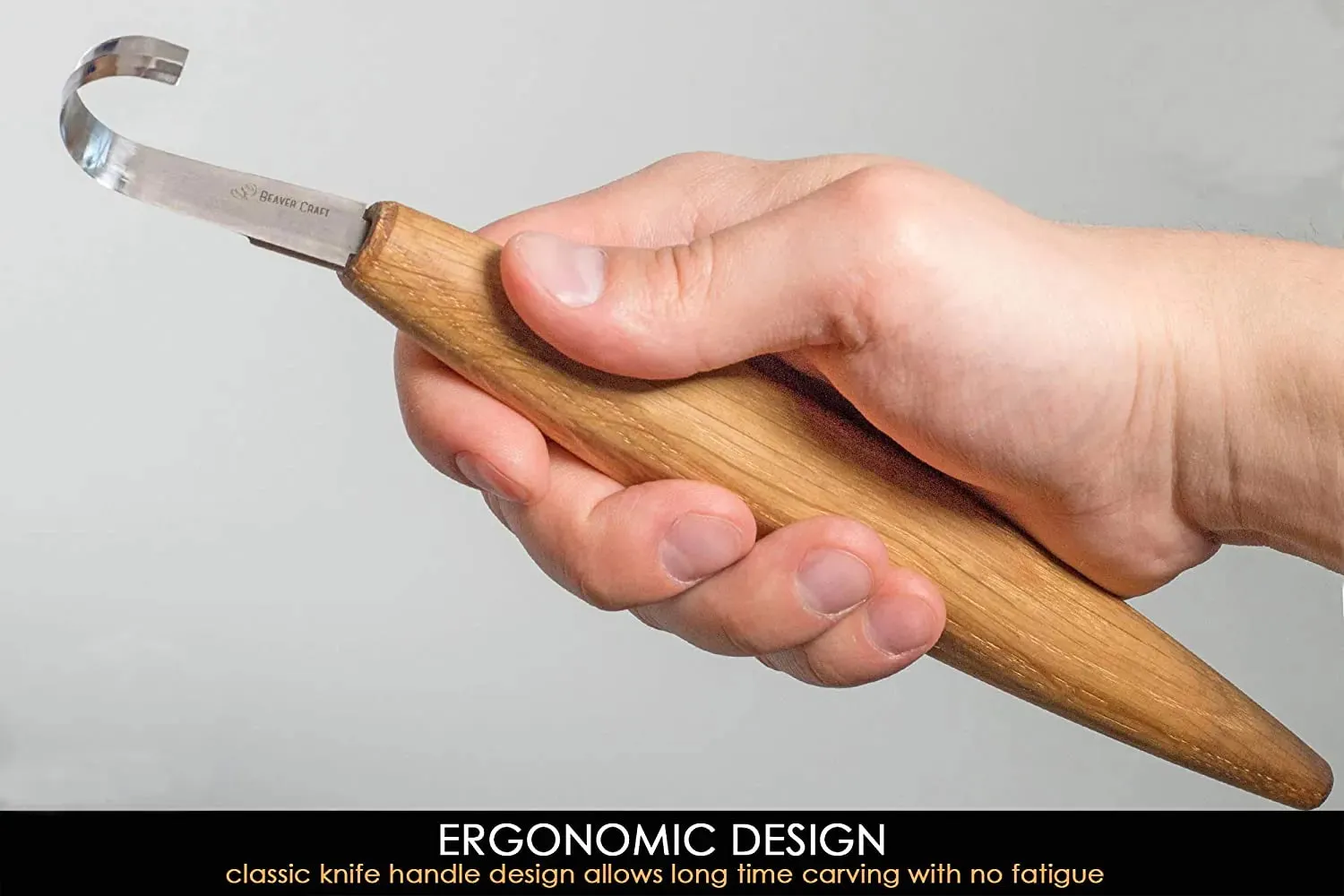 BeaverCraft SK5 skekniv dobbeltægget egetræ