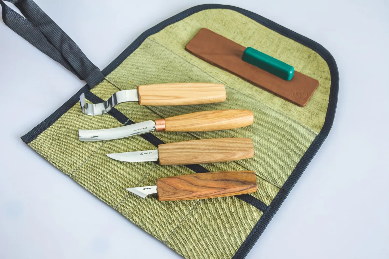 BeaverCraft S49 snitsæt ske kuksa 4 dele 1066 stål