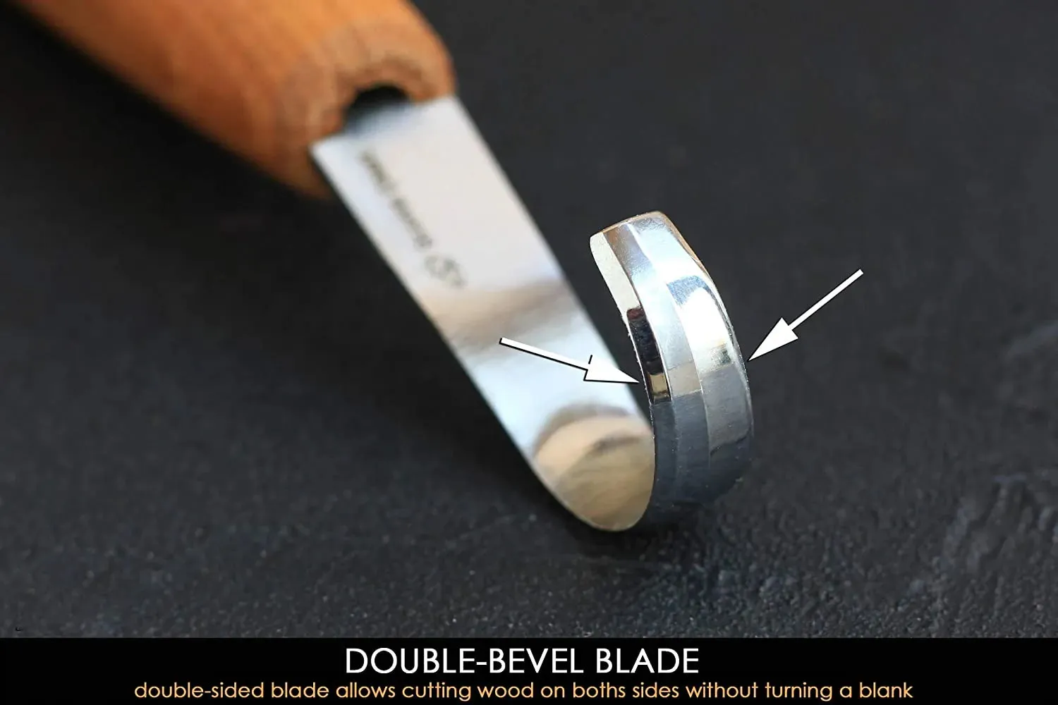BeaverCraft SK5 skekniv dobbeltægget egetræ