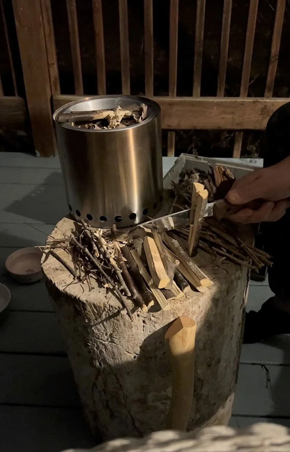 BeaverCraft BSH1 Dune bushcraftkniv højrehåndet valnød