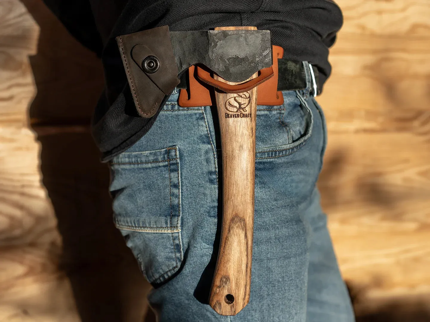 BeaverCraft værktøjsholder læder bælte lysbrun