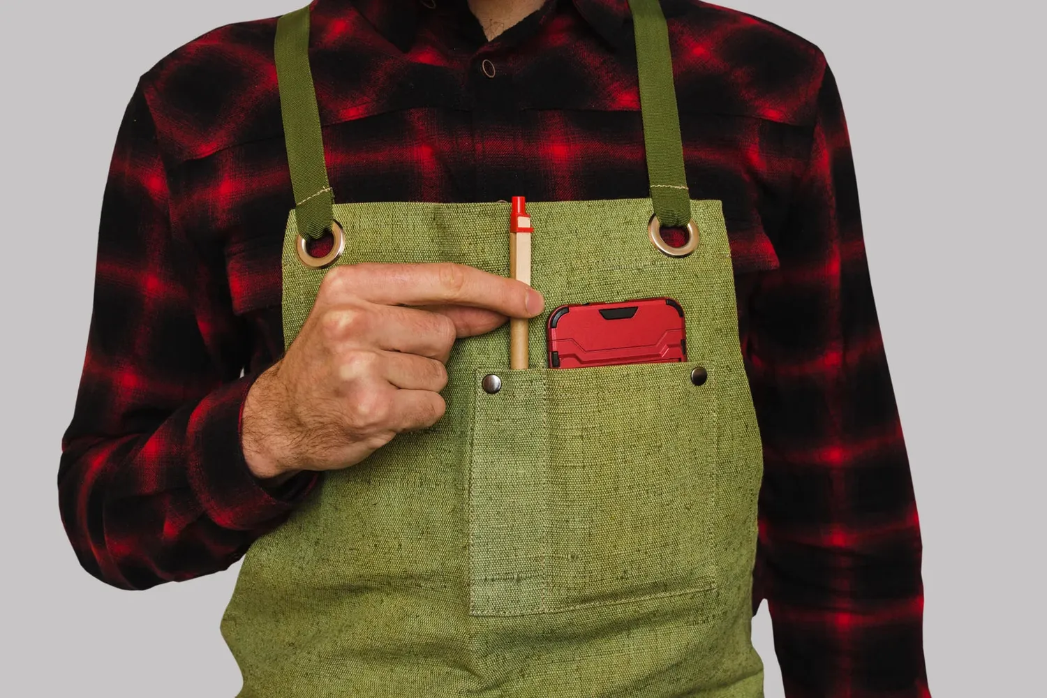 BeaverCraft AP1 arbejdsforklæde canvas grøn universal