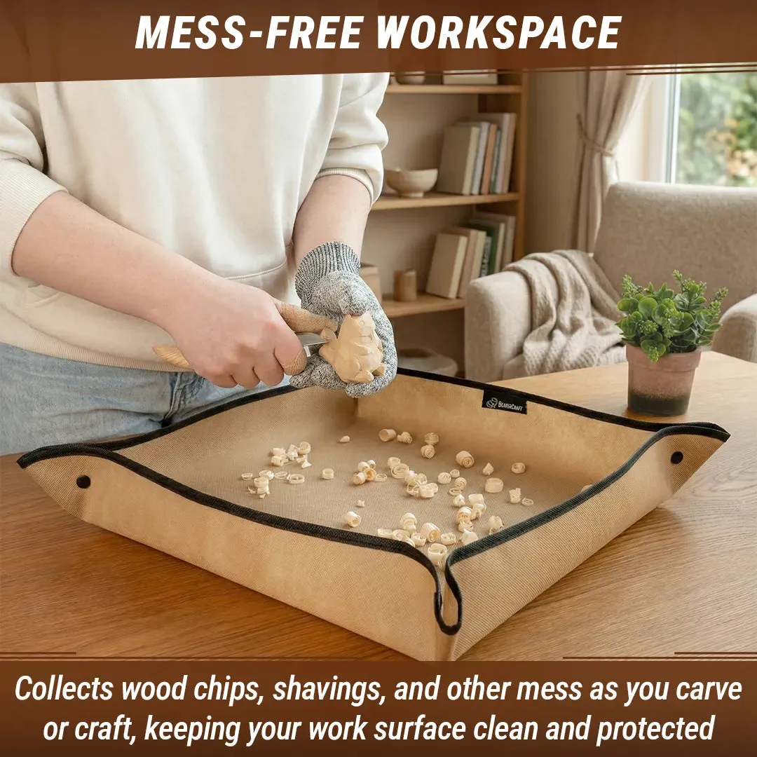 BeaverCraft arbejdsmåtte spånopsamler 50x50 beige