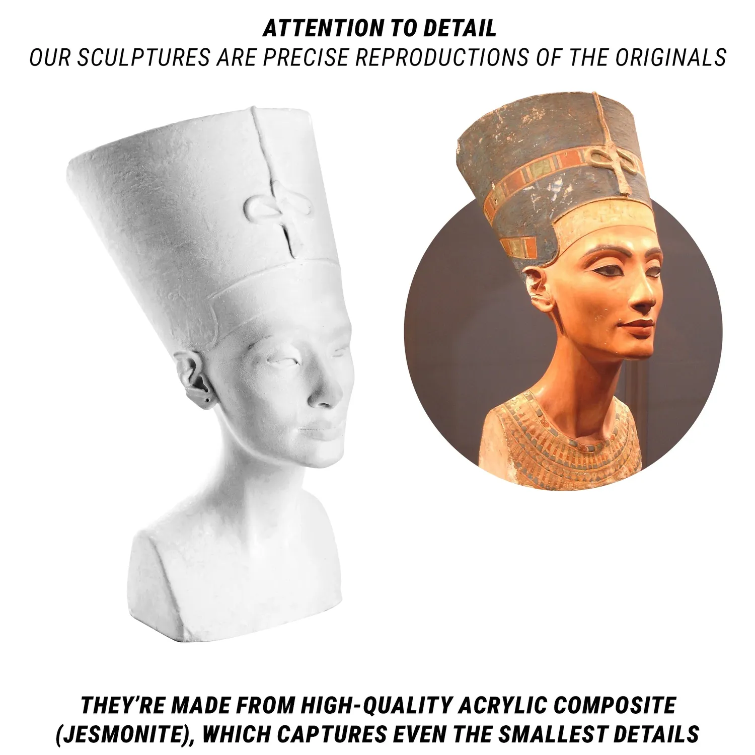 BeaverCraft Nefertiti skulptursæt gipsblok mejsel