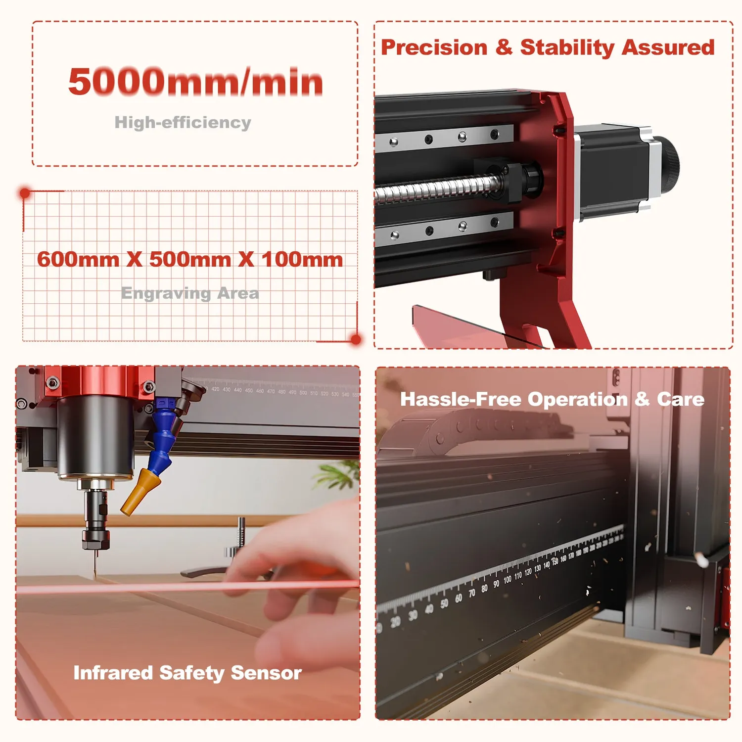 Two Trees TTC6050 CNC-fræser 600x500mm 500W