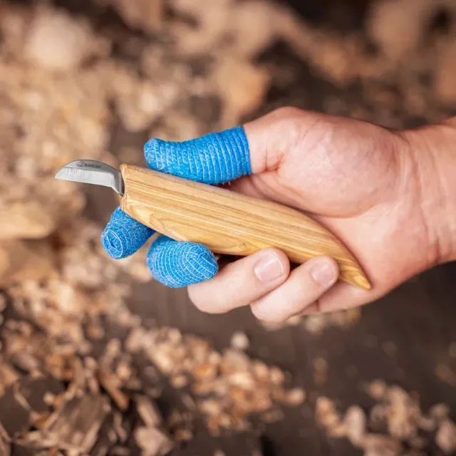 BeaverCraft C6 chipcarvingkniv kort klinge detaljer