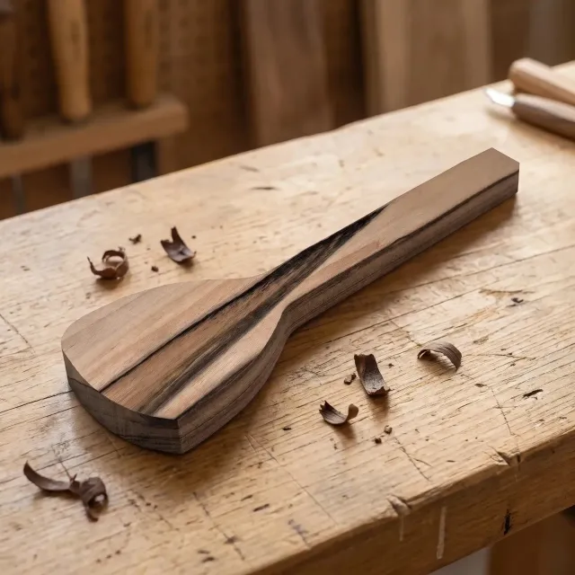BeaverCraft B8 ske snitteemne valnøddetræ 265 mm