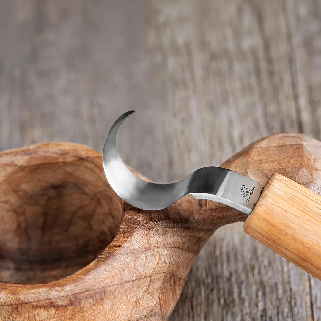 BeaverCraft SK1 Oak ske-kniv 25 mm egetræskaft