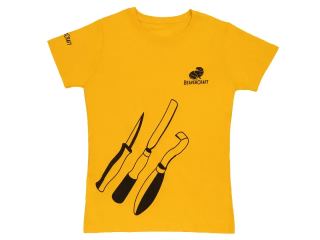 BeaverCraft T-shirt til mænd i gul bomuld
