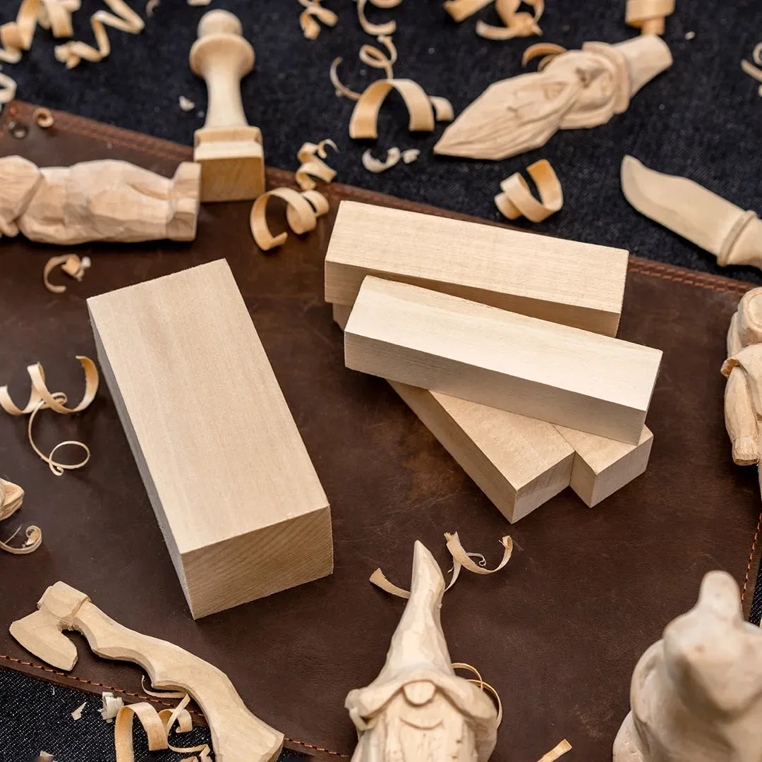 BeaverCraft lindetræ snitteblokke 5 stk basswood