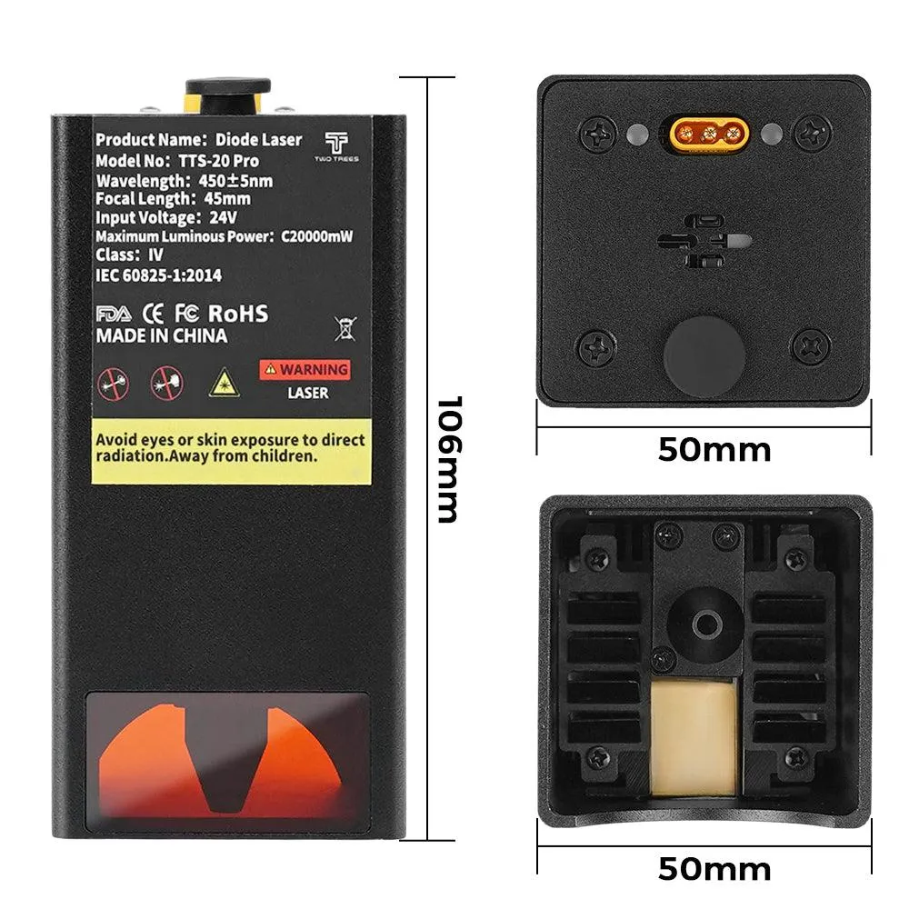 Two Trees TTS 20W lasermodul til TTS-20 Pro