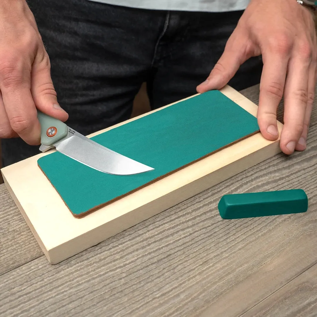 BeaverCraft LS2P1 læderstrygestrop med slibepasta