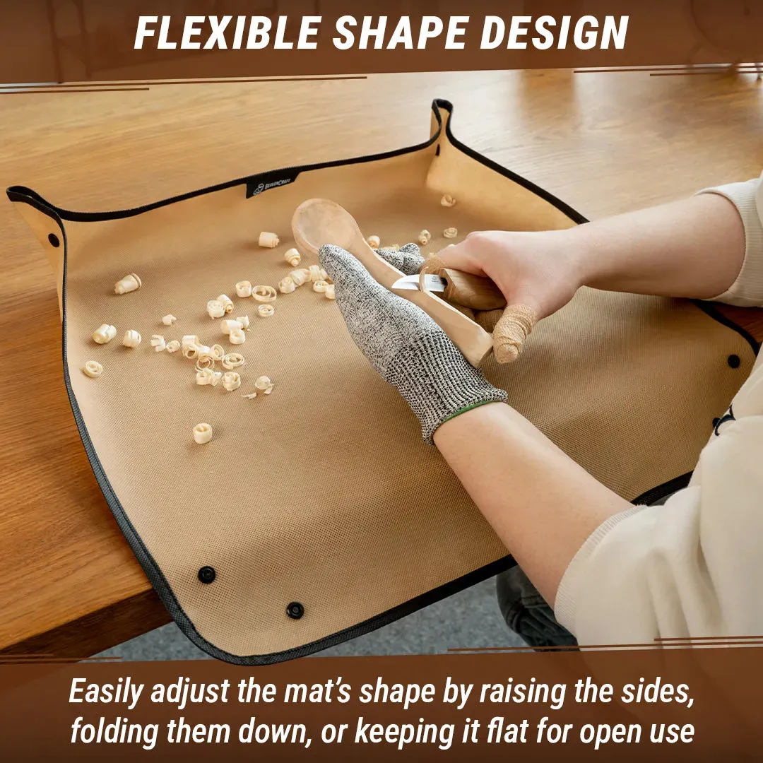 BeaverCraft arbejdsmåtte spånopsamler 50x50 beige