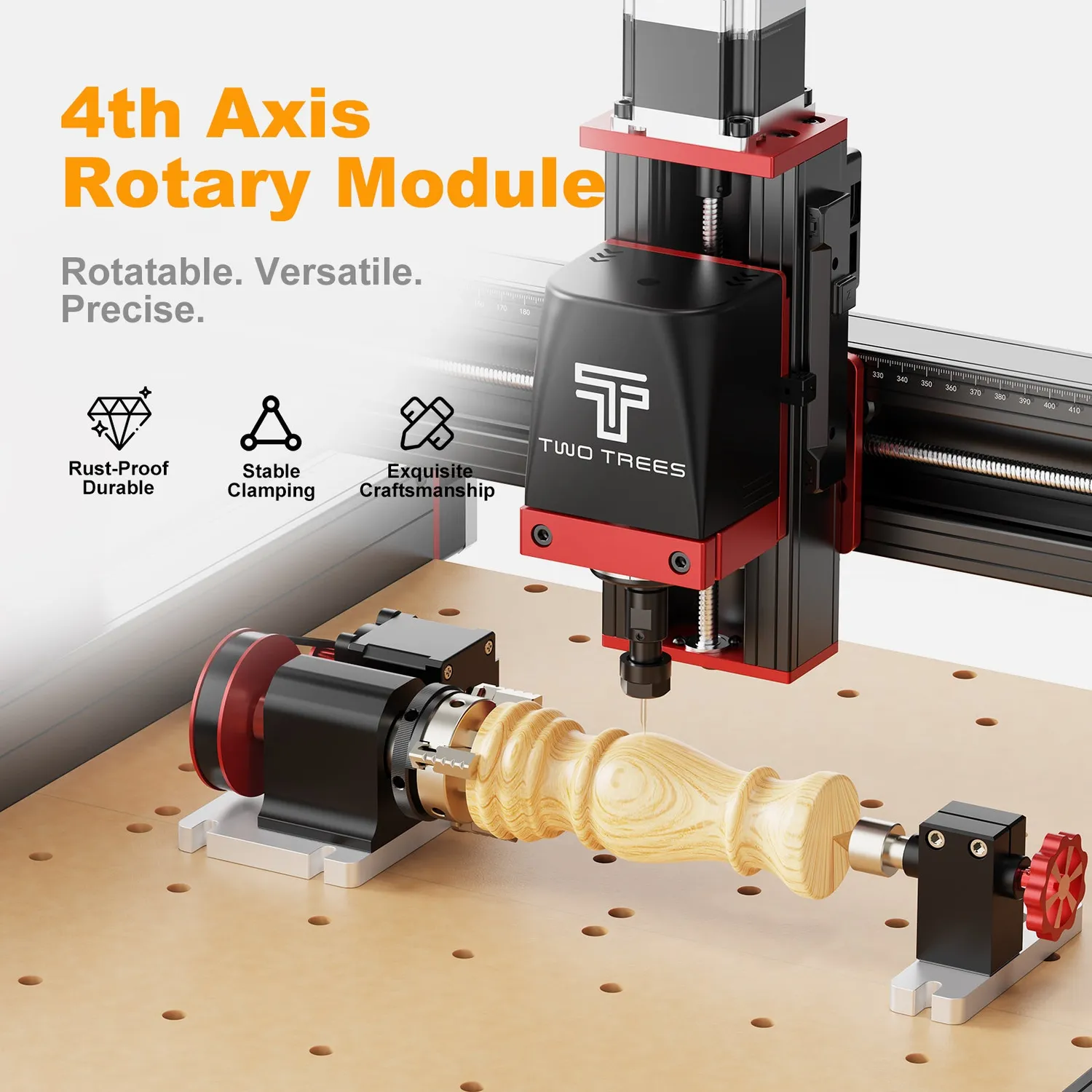 Two Trees TTC450 Pro CNC fræser bundt laser 4-akse