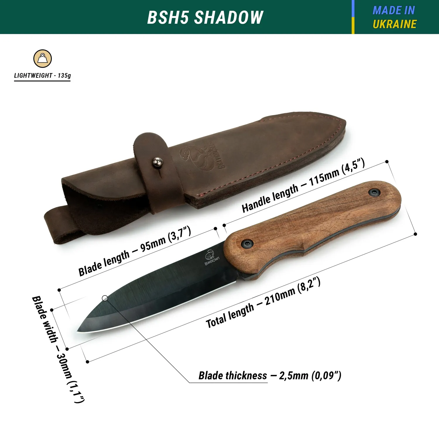 BeaverCraft BSH-X bushcraftknivsæt 3 stk kulstofstål