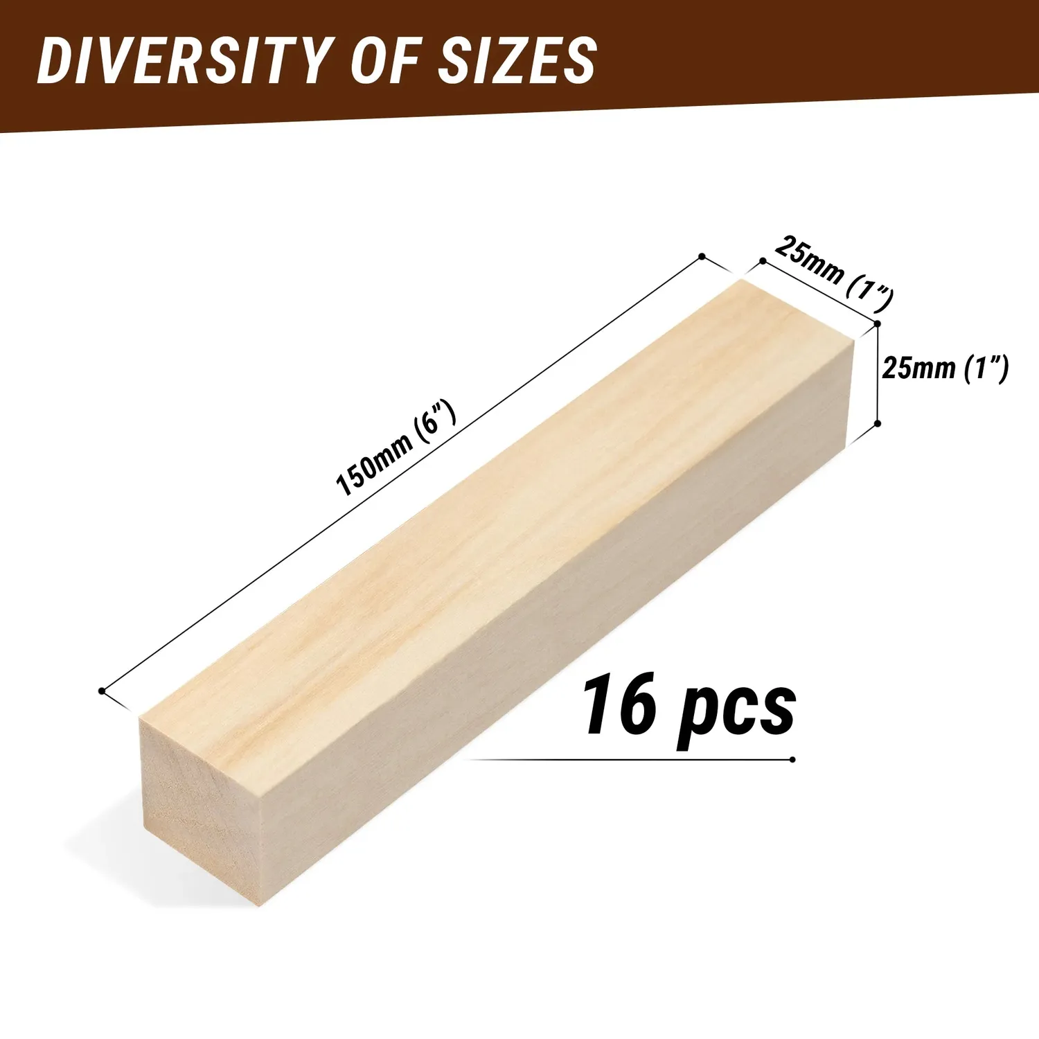 BeaverCraft BW16 snittetræ lind 16 stk