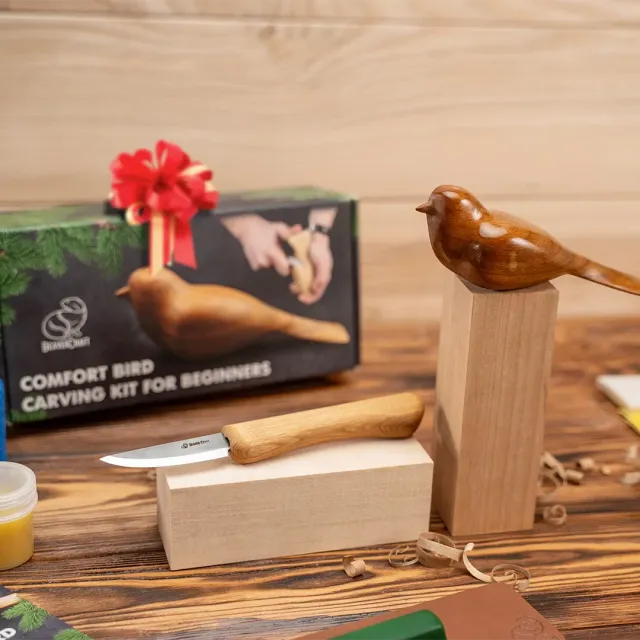 BeaverCraft DIY01 snittekit træfugl Standard kirsebær